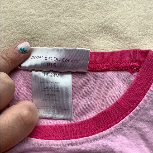 Pink Super Girl Toddler Short Sleeve Tee size 18 Months to 24 months 18-24M - Picture 2 of 3